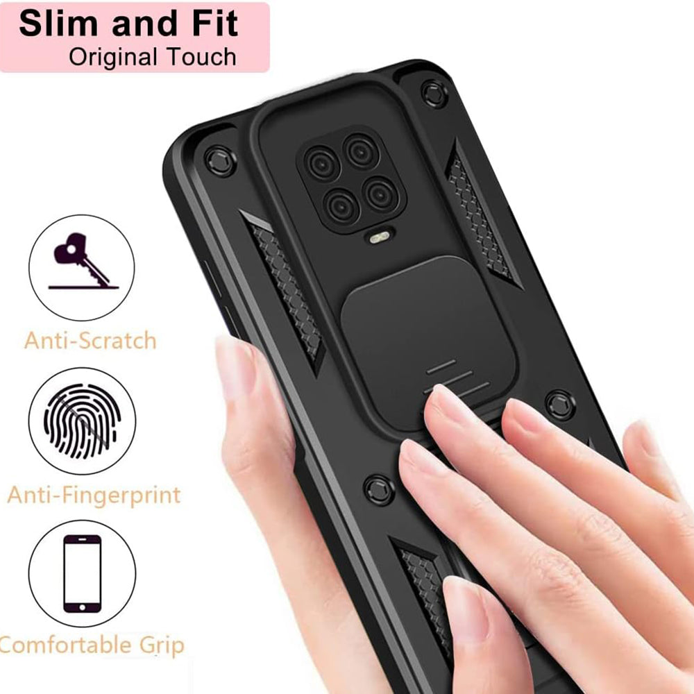 Futrola za Xiaomi Redmi Note 9S / Note 9 Pro / Note 9 Pro Max, Techsuit, CamShield, Crna