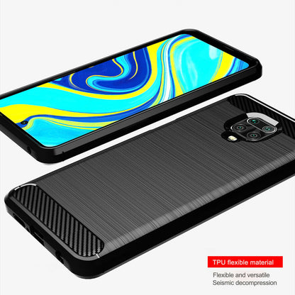 Futrola za Xiaomi Redmi Note 9S / Note 9 Pro / Note 9 Pro Max, Techsuit, Karbon, Crna