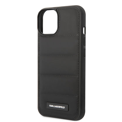 Futrola za Apple iPhone 14 Plus, Karl Lagerfeld, Quilted Puffy Metal Logo, Crna