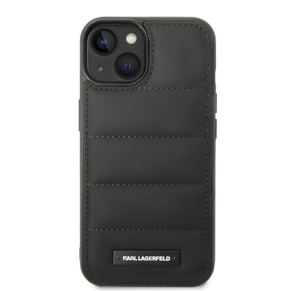 Futrola za Apple iPhone 14 Plus, Karl Lagerfeld, Quilted Puffy Metal Logo, Crna