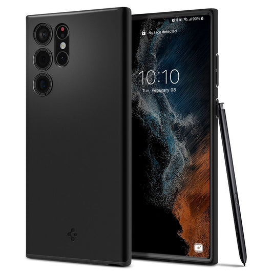 Futrola za Samsung Galaxy S22 Ultra 5G S908, Spigen, Thin Fit, Crna ACS03911