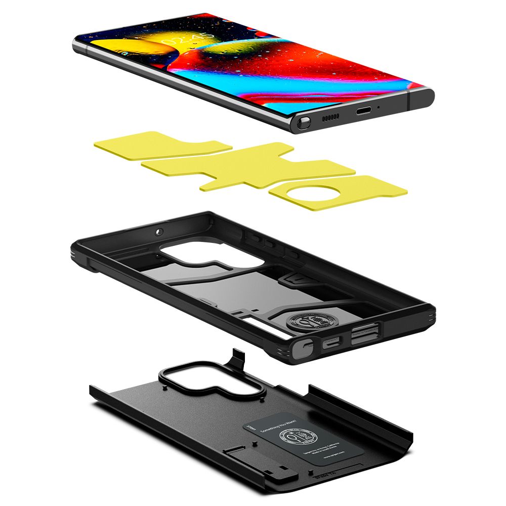 Futrola za Samsung Galaxy S22 Ultra 5G S908, Spigen, Tough Armor, Crna ACS03923