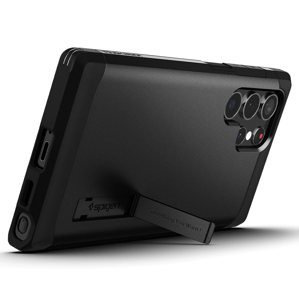 Futrola za Samsung Galaxy S22 Ultra 5G S908, Spigen, Tough Armor, Crna ACS03923