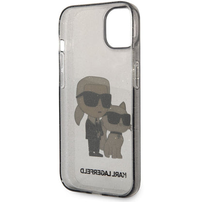 Futrola za Apple iPhone 14 Plus, Karl Lagerfeld, IML Glitter Karl and Choupette NFT, Crna