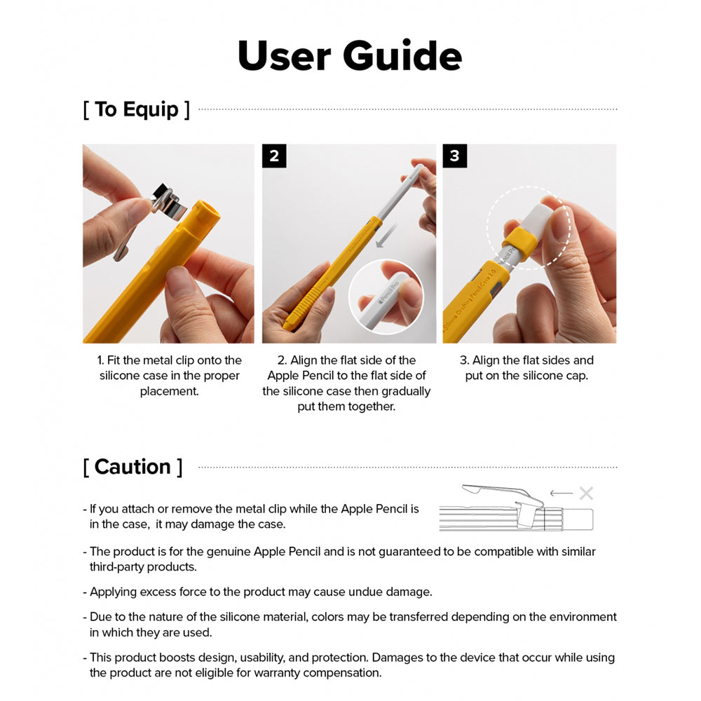 Futrola Ringke Drafting za Apple Pencil Pro / Pencil (Generacija 2), Bela