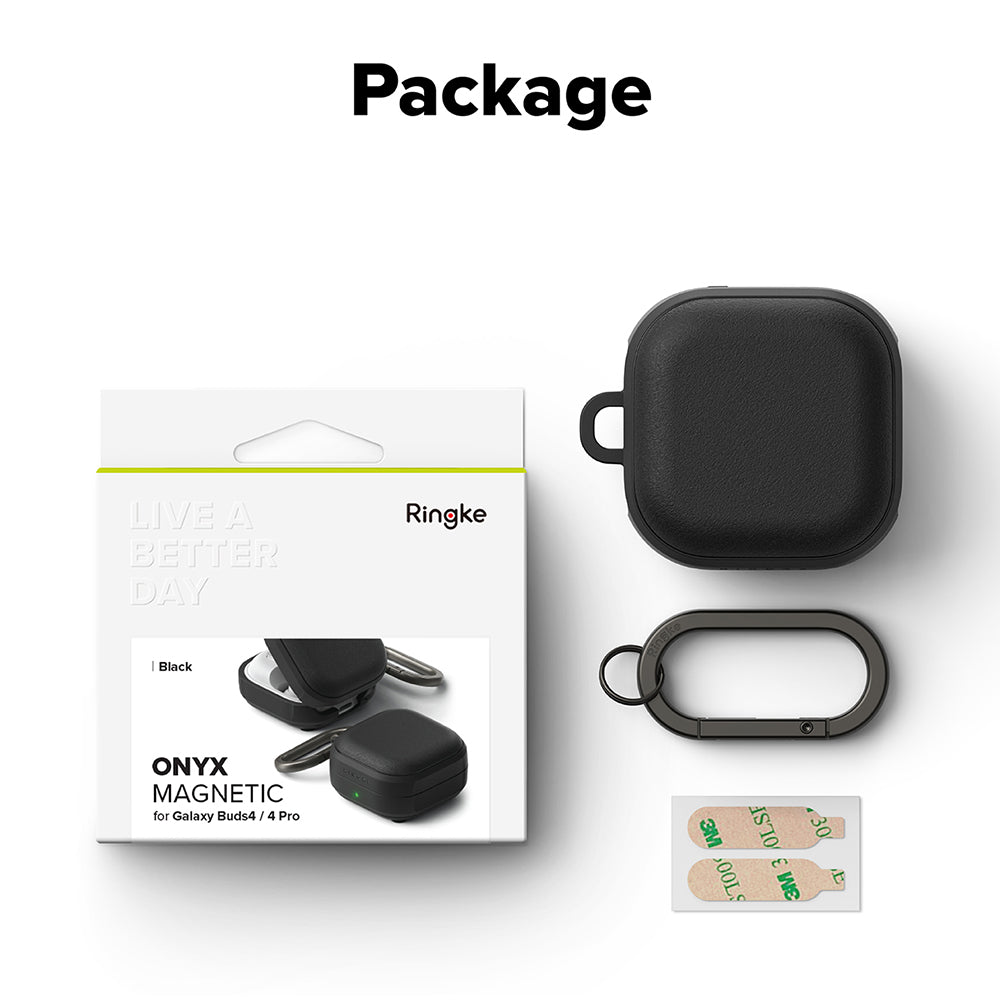 Futrola Ringke Onyx Magnetic za Samsung Galaxy Buds4 / Buds4 Pro, Crna