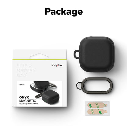 Futrola Ringke Onyx Magnetic za Samsung Galaxy Buds4 / Buds4 Pro, Crna