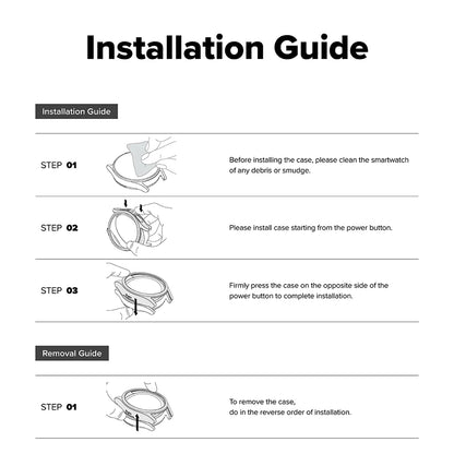 Futrola Ringke Slim za Samsung Galaxy Watch8 40mm, Set 2 komada, Providna