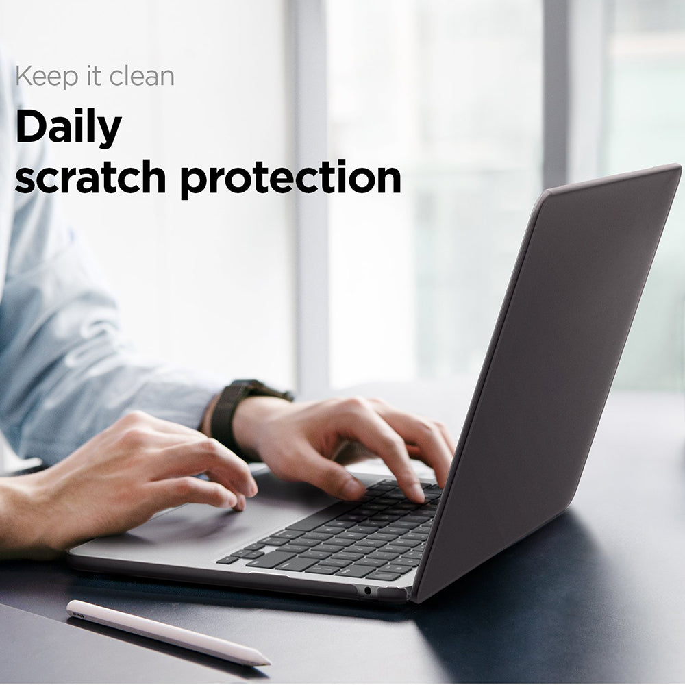 Spigen Airskin futrola za Apple MacBook Air 13inch (2026) / (2025) / (2024) / (2022), Crna Satenska ACS11531