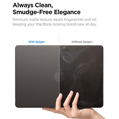 Spigen Airskin futrola za Apple MacBook Air 13inch (2026) / (2025) / (2024) / (2022), Crna Satenska ACS11531