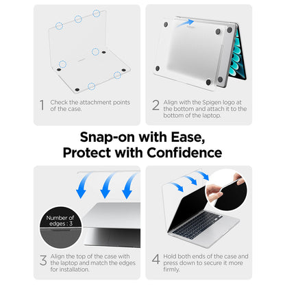 Spigen Airskin futrola za Apple MacBook Air 13inch (2026) / (2025) / (2024) / (2022), Crna Satenska ACS11531