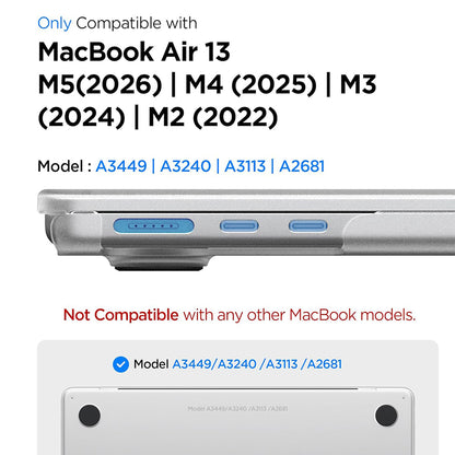 Futrola Spigen Airskin za Apple MacBook Air 13inch (2026) / (2025) / (2024) / (2022), Providna Satenska ACS11530