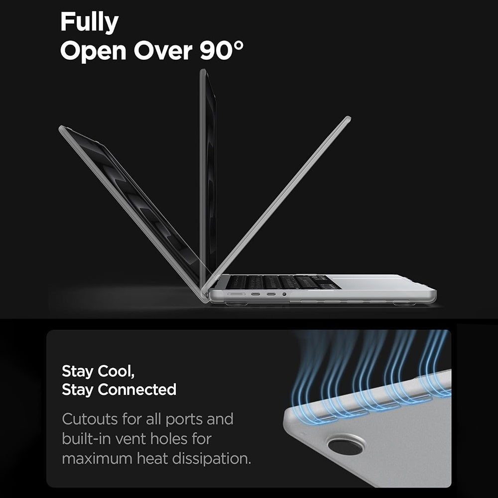 Husa Spigen Airskin za Apple MacBook Pro 16inch (2026) / (2024) / (2023) / (2021), Providna Satenska ACS11526