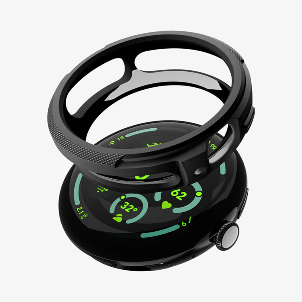 Spigen Liquid Air futrola za Google Pixel Watch 4 45mm, Crna Mat ACS11222