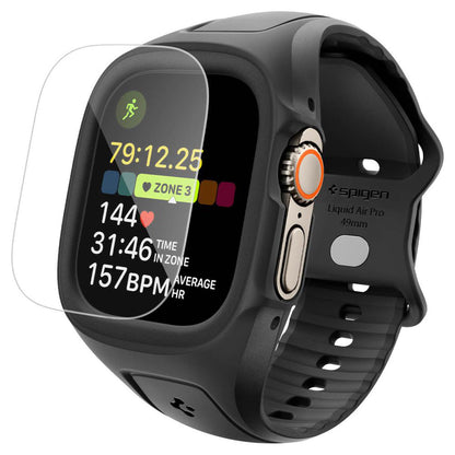 Futrola Spigen Liquid Air Pro with Screen Protector za Apple Watch Ultra Series, Crna Mat ACS11416