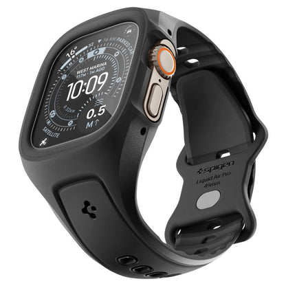 Futrola Spigen Liquid Air Pro with Screen Protector za Apple Watch Ultra Series, Crna Mat ACS11416