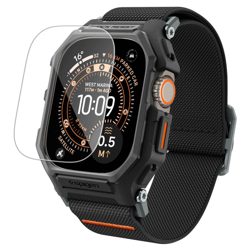 Futrola Spigen Lite Fit Pro sa zaštitnim staklom za Apple Watch Ultra Series, Crna Mat ACS11415