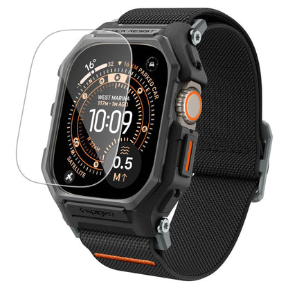 Futrola Spigen Lite Fit Pro sa zaštitnim staklom za Apple Watch Ultra Series, Crna Mat ACS11415