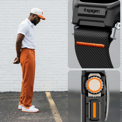 Futrola Spigen Lite Fit Pro sa zaštitnim staklom za Apple Watch Ultra Series, Crna Mat ACS11415