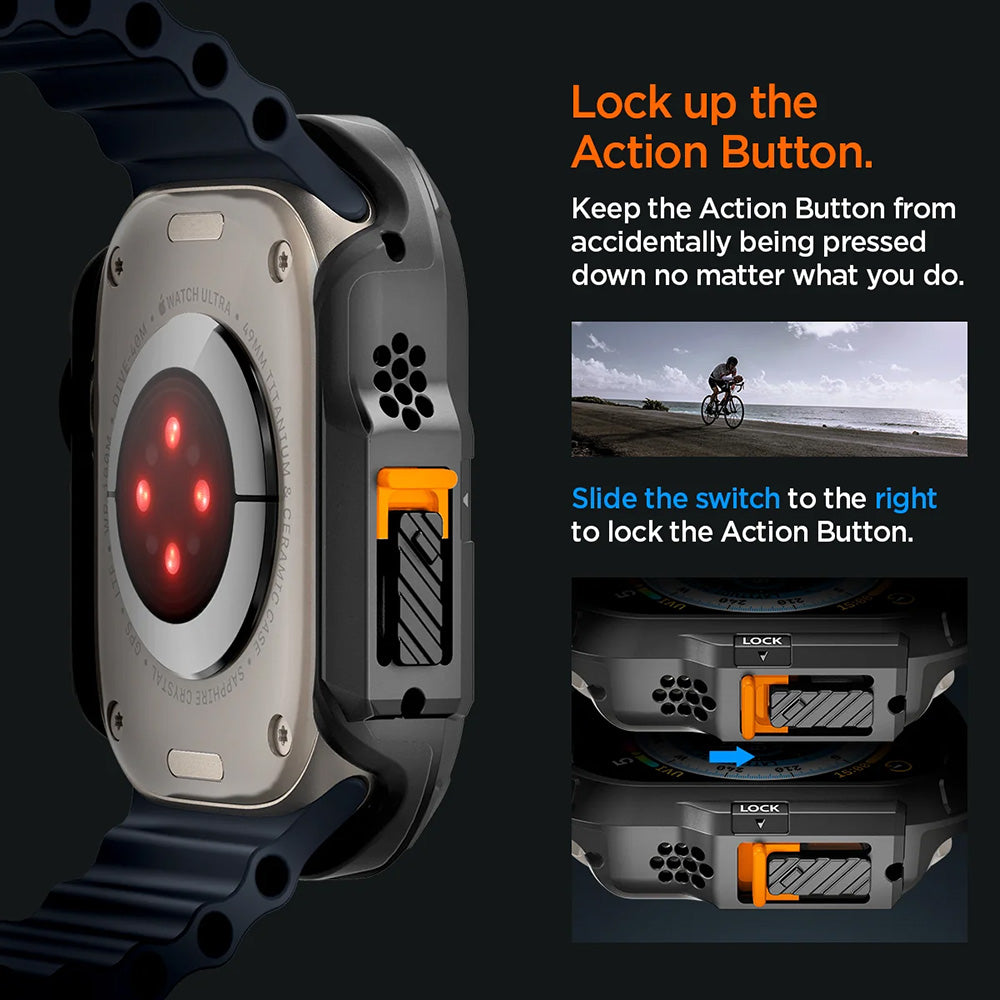 Spigen Lock Fit futrola za Apple Watch Ultra Series, Mat Crna ACS06208