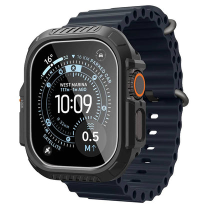 Spigen Lock Fit maska sa zaštitnim staklom za Apple Watch Ultra Series, crna ACS12054