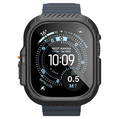 Spigen Lock Fit maska sa zaštitnim staklom za Apple Watch Ultra Series, crna ACS12054