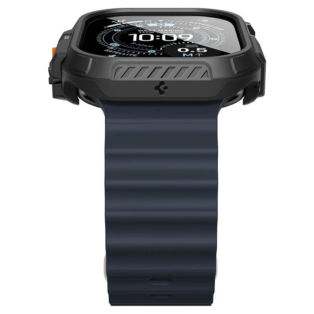 Spigen Lock Fit maska sa zaštitnim staklom za Apple Watch Ultra Series, crna ACS12054