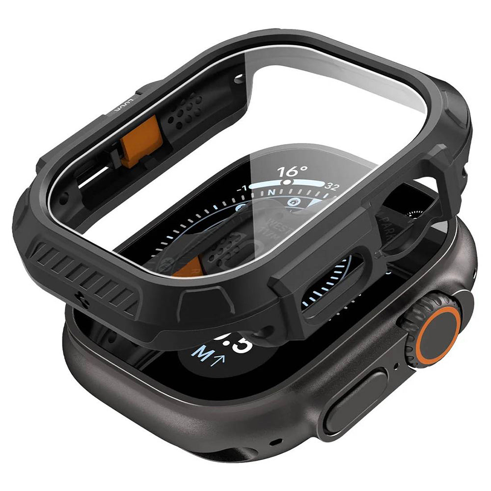 Spigen Lock Fit maska sa zaštitnim staklom za Apple Watch Ultra Series, crna ACS12054