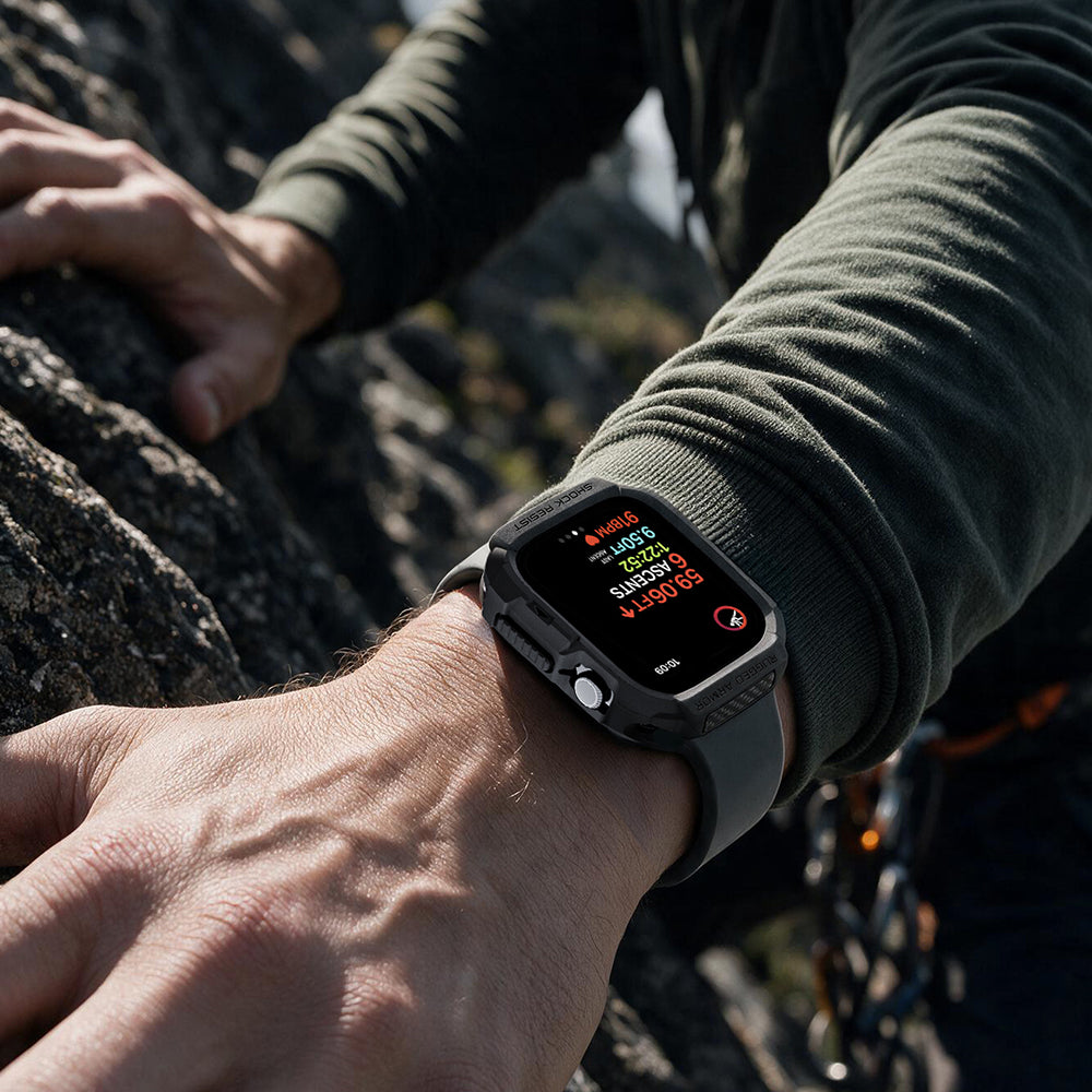Futrola Spigen Rugged Armor za Apple Watch Series 12 46mm, Crna Mat ACS11886