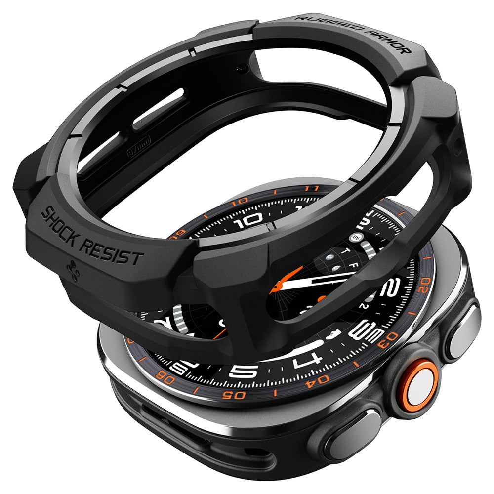 Futrola Spigen Rugged Armor za Samsung Galaxy Watch Ultra2, Crna Mat ACS11611
