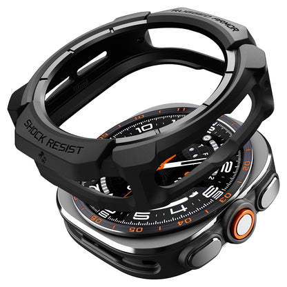 Futrola Spigen Rugged Armor za Samsung Galaxy Watch Ultra2, Crna Mat ACS11611