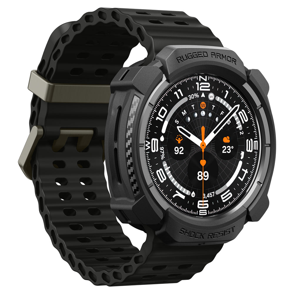 Futrola Spigen Rugged Armor za Samsung Galaxy Watch Ultra2, Crna Mat ACS11611