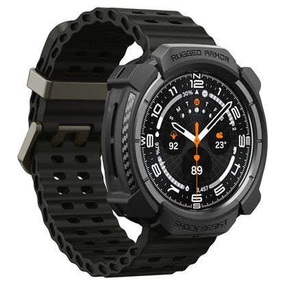 Futrola Spigen Rugged Armor za Samsung Galaxy Watch Ultra2, Crna Mat ACS11611