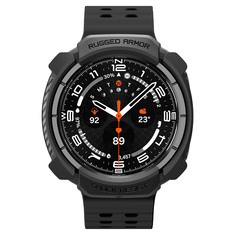 Futrola Spigen Rugged Armor za Samsung Galaxy Watch Ultra2, Crna Mat ACS11611