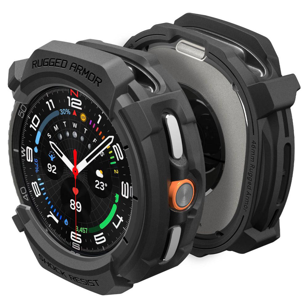 Futrola Spigen Rugged Armor za Samsung Galaxy Watch8 Classic, Mat Crna ACS10012