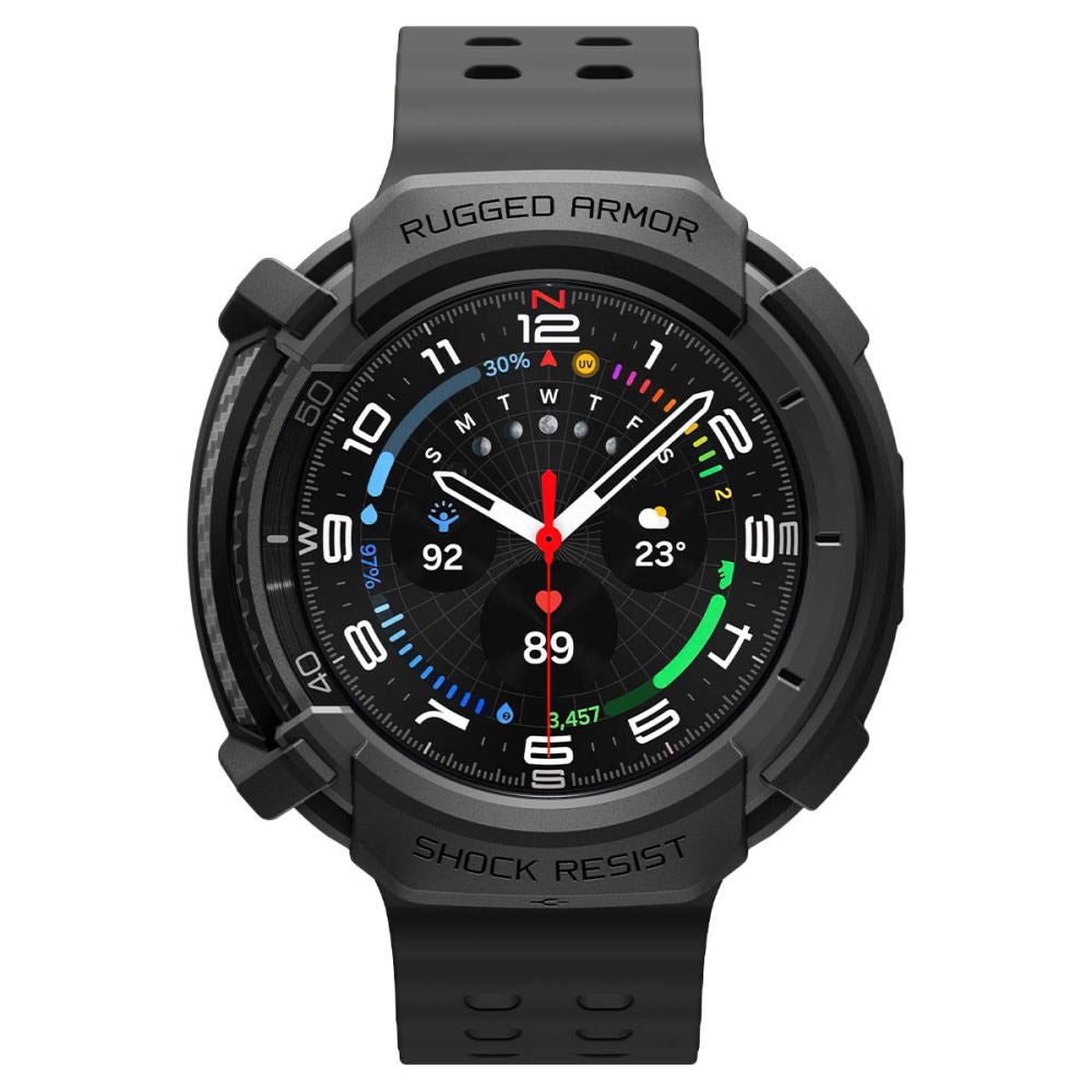 Futrola Spigen Rugged Armor za Samsung Galaxy Watch8 Classic, Mat Crna ACS10012