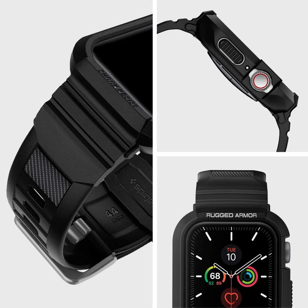 Futrola Spigen Rugged Armor Pro za Apple Watch 44mm Series, Crna 062CS25324