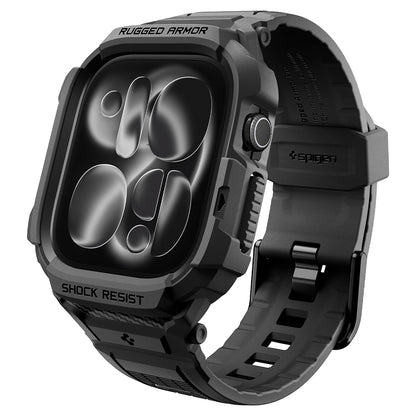 Futrola Spigen Rugged Armor Pro za Apple Watch Series 12 46mm, Crna Mat ACS11894