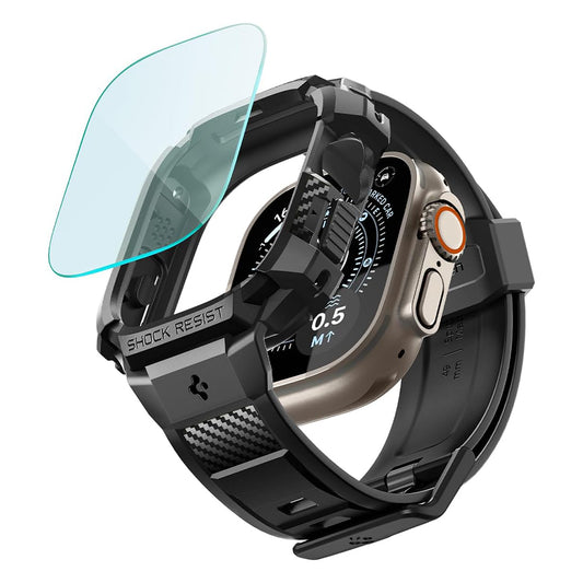 Spigen Rugged Armor Pro futrola sa zaštitom za ekran za Apple Watch Ultra Series, crna ACS12053