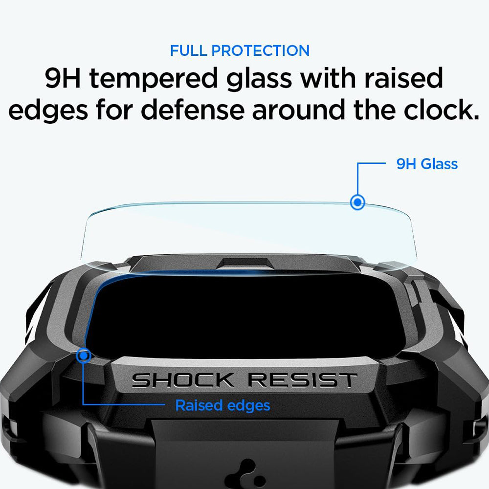 Spigen Rugged Armor Pro futrola sa zaštitom za ekran za Apple Watch Ultra Series, crna ACS12053