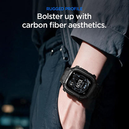 Spigen Rugged Armor Pro futrola sa zaštitom za ekran za Apple Watch Ultra Series, crna ACS12053
