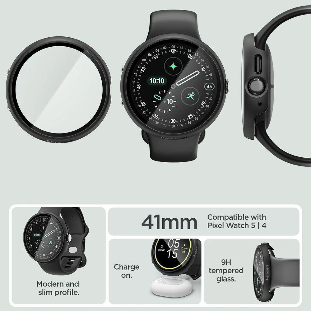 Spigen Thin Fit 360 maska za Google Pixel Watch 41 mm Series, crna ACS11750
