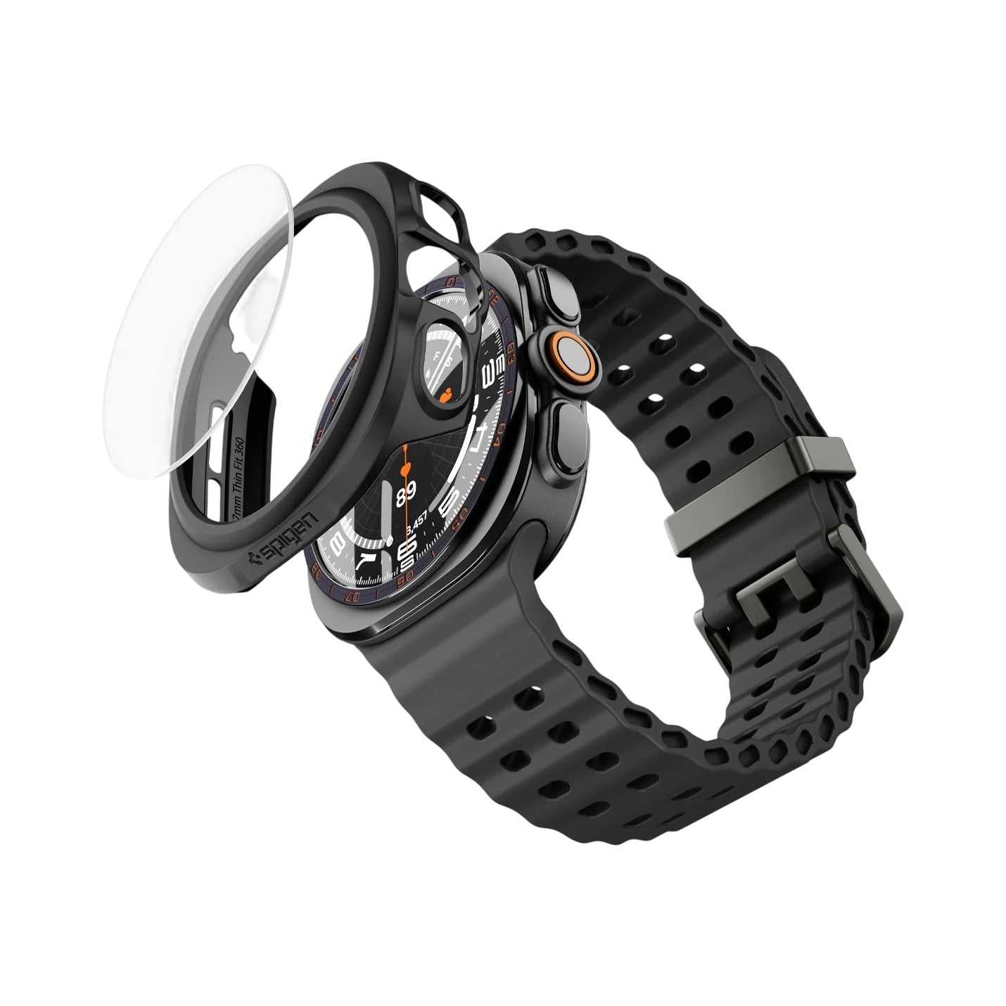 Futrola Spigen Thin Fit 360 za Samsung Galaxy Watch Ultra2, Crna ACS11609