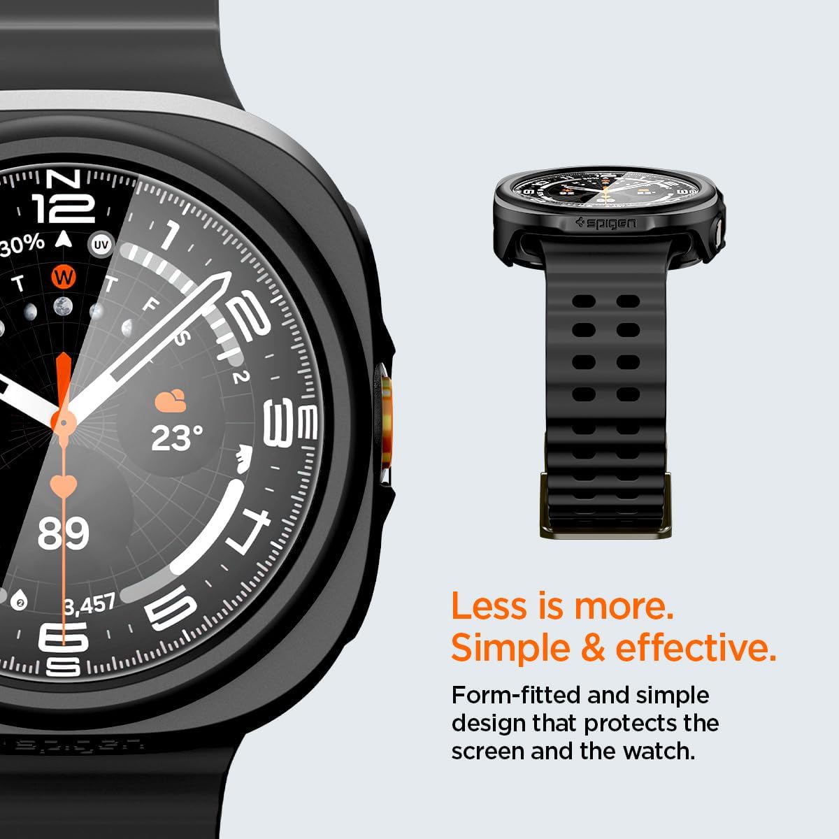 Futrola Spigen Thin Fit 360 za Samsung Galaxy Watch Ultra2, Crna ACS11609