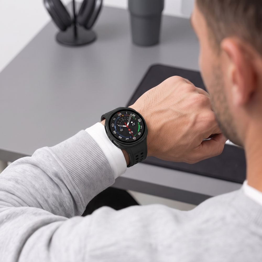 Futrola Tech-Protect Defense za Samsung Galaxy Watch 9 / Watch8 44mm, Set 2 komada, Crna / Providna