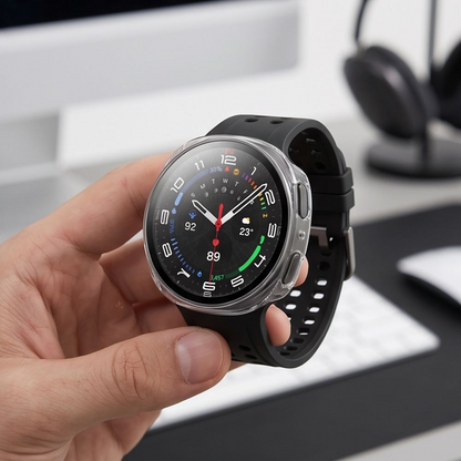 Futrola Tech-Protect Defense za Samsung Galaxy Watch9 / Watch8 40mm, Set 2 komada, Crna / Providna