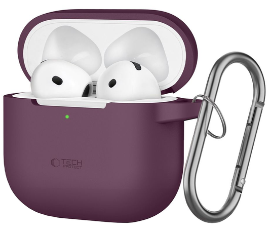 Tech-Protect Silicone Hook futrola za Apple AirPods 4 / AirPods 5, bordo boje.