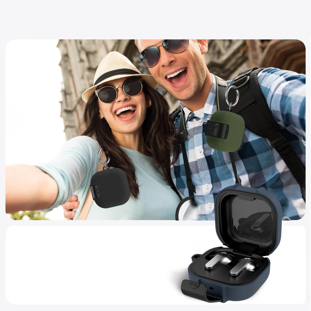Futrola Tech-Protect Slim Hook za Samsung Galaxy Buds4 / Buds4 Pro, Crna