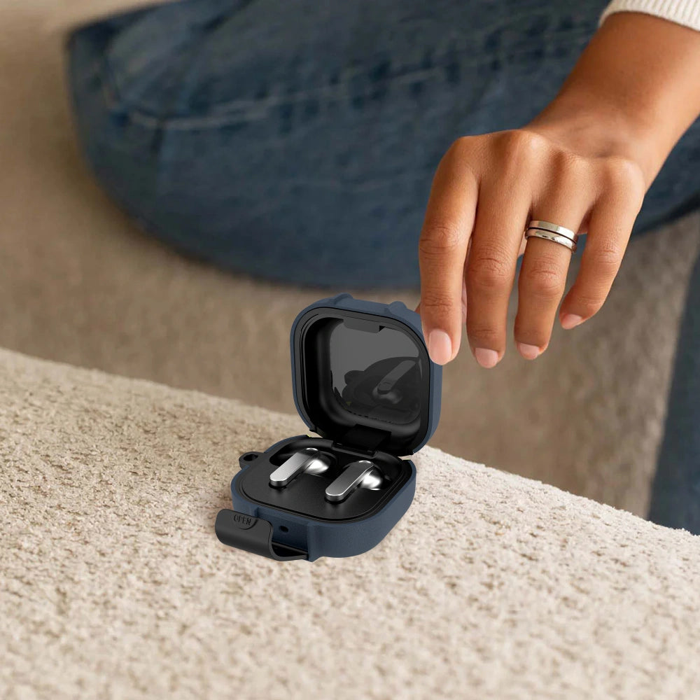Futrola Tech-Protect Slim Hook za Samsung Galaxy Buds4 / Buds4 Pro, Tamnoplava