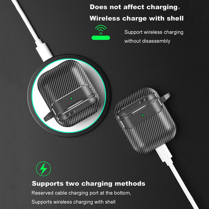 Futrola Techsuit CarbonFiber za Apple AirPods Gen 2 / Gen 1, Crna